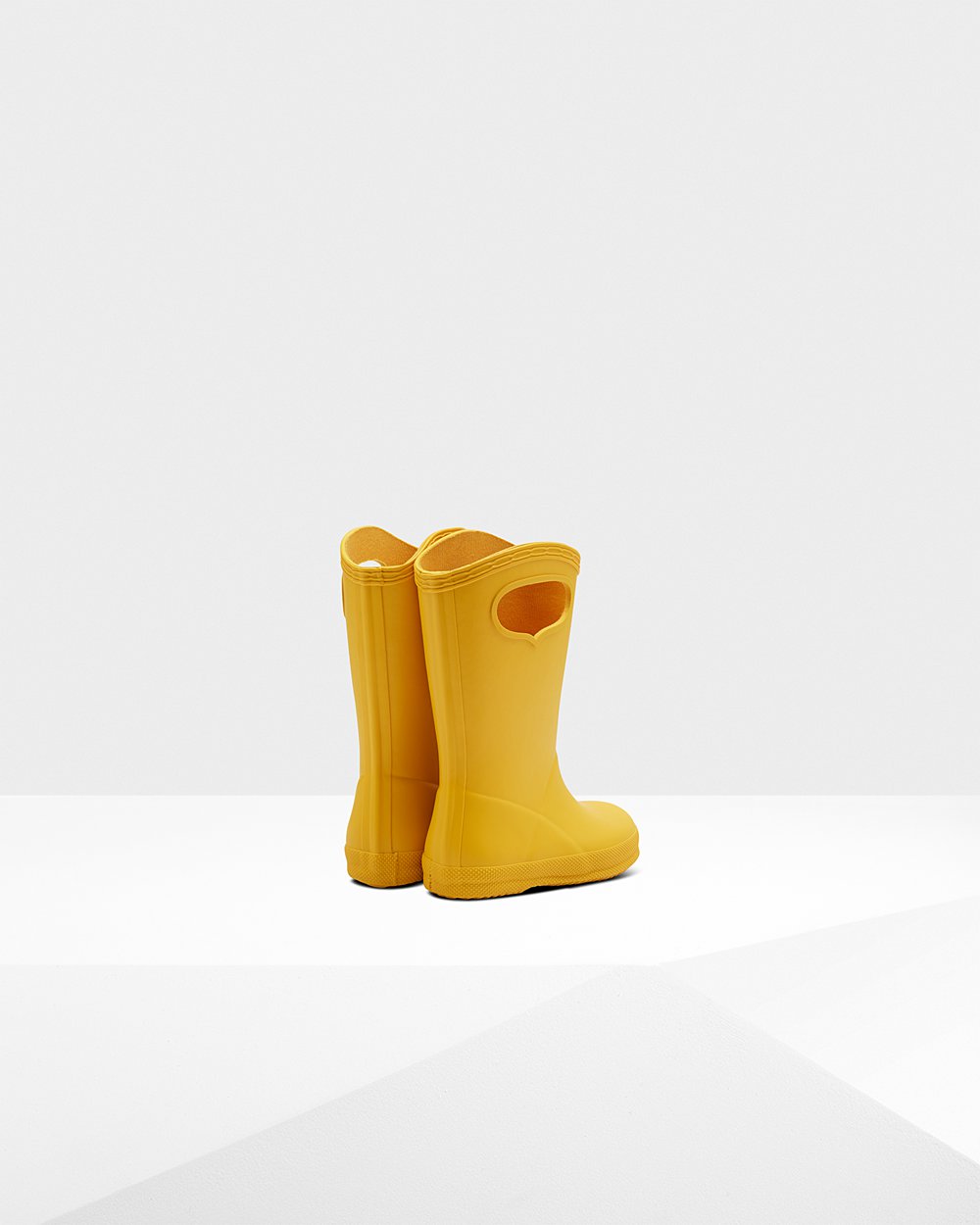 Kids Hunter Original First Classic Grab Handle | Rain Boots Yellow | NZ-93061-XYNR